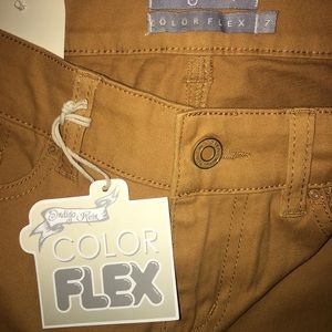 indigo rein skinny pants mustard size 7 NWT
